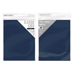 Craft Perfect - Classic Card - Navy Blue - Weave Textured - 8.5" x 11" (10/PK) - tonicstudios