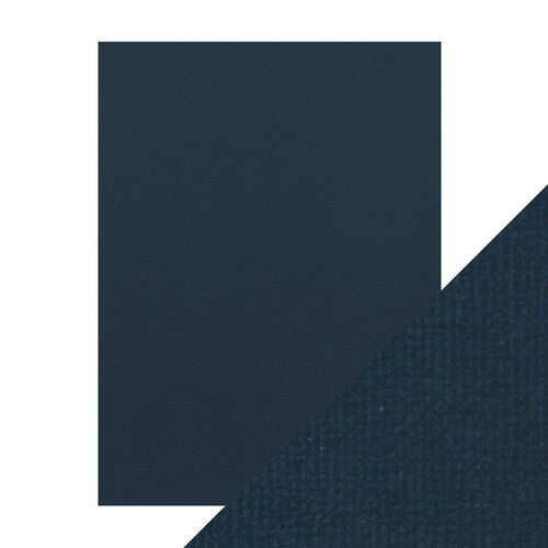 Craft Perfect - Classic Card - Navy Blue - Weave Textured - 8.5