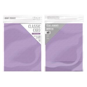 Craft Perfect - Classic Card - Mauve Purple - Weave Textured - 8.5" x 11" (10/PK) - tonicstudios