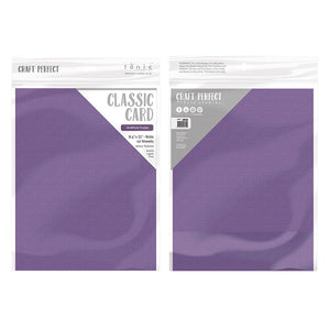 Craft Perfect - Classic Card - Amethyst Purple - Weave Textured - 8.5" x 11" (10/PK) - tonicstudios
