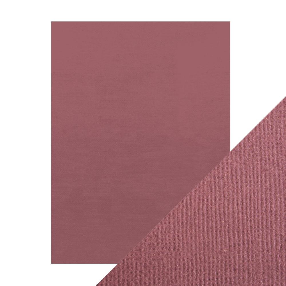Craft Perfect - Classic Card - Aubergine Purple - Weave Textured - 8.5
