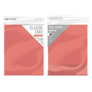 Craft Perfect - Classic Card - Coral Pink - Weave Textured - 8.5" x 11" (10/PK) - tonicstudios