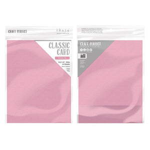 Craft Perfect - Classic Card - Blossom Pink - Weave Textured - 8.5" x 11" (10/PK) - tonicstudios