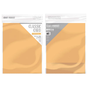 Craft Perfect - Weave Textured Classic Card - Apricot Orange - 8.5"x11" (10/PK) - 9668e