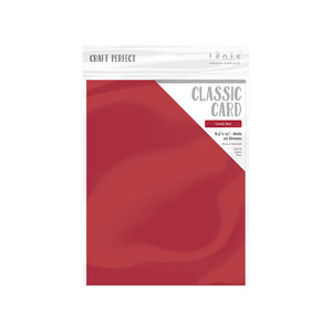 Craft Perfect - Weave Textured Classic Card - Candy Red - 8.5"x11" (10/PK) - 9682e