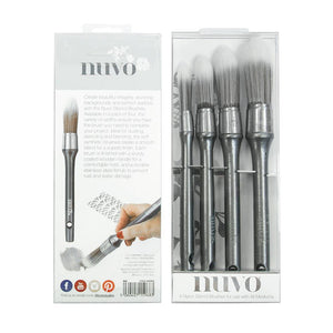 Nuvo - Brushes - Stencil Brushes - 4 PCS - 968n - tonicstudios
