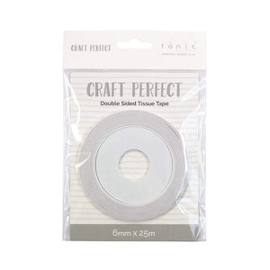 Craft Perfect - Adhesives - Double Sided Tissue Tape - 6mm x 25m - tonicstudios