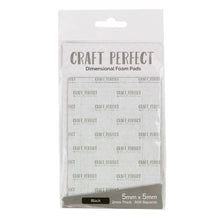 Load image into Gallery viewer, Craft Perfect - Adhesives - Dimensional Foam Pads - Black - 5mmx5mm Squares - 609 Squares - 9753e
