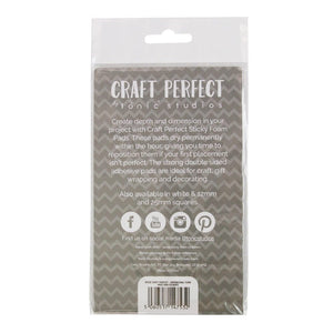 Craft Perfect - Adhesives - Dimensional Foam Pads - Black - 5mmx5mm Squares - 609 Squares - 9753e
