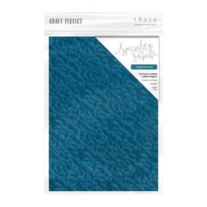 Craft Perfect - Hand Crafted Cotton Paper - Deep Sea Dive - A4(5/PK) - tonicstudios