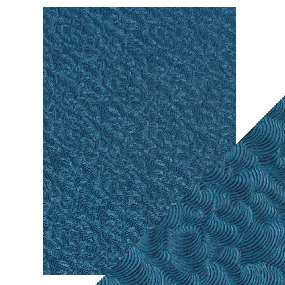 Craft Perfect - Hand Crafted Cotton Paper - Deep Sea Dive - A4(5/PK) - tonicstudios
