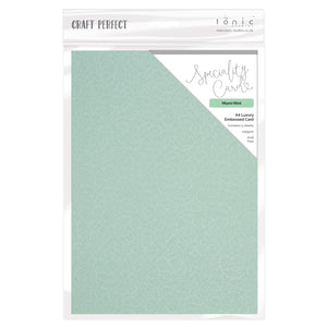 Craft Perfect - Speciality Card - Luxury Embossed - Miami Mint - A4 (5/PK) - 230gsm - 9850E