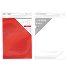 Load image into Gallery viewer, Craft Perfect - Speciality Card - Luxury Embossed - Santa&#39;s Hat - A4 (5/PK) - 230gsm - 9851E
