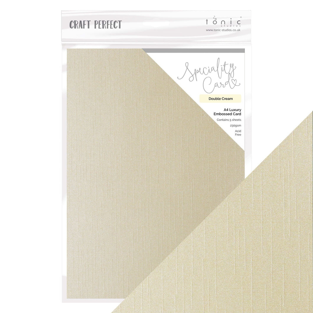 Craft Perfect - Speciality Card - Double Cream - 8.5