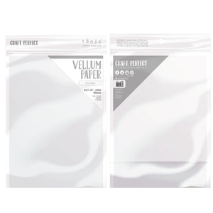 Vellum Paper - Pure White - 8.5"x11" (10/PK) - 100GSM - 9936E
