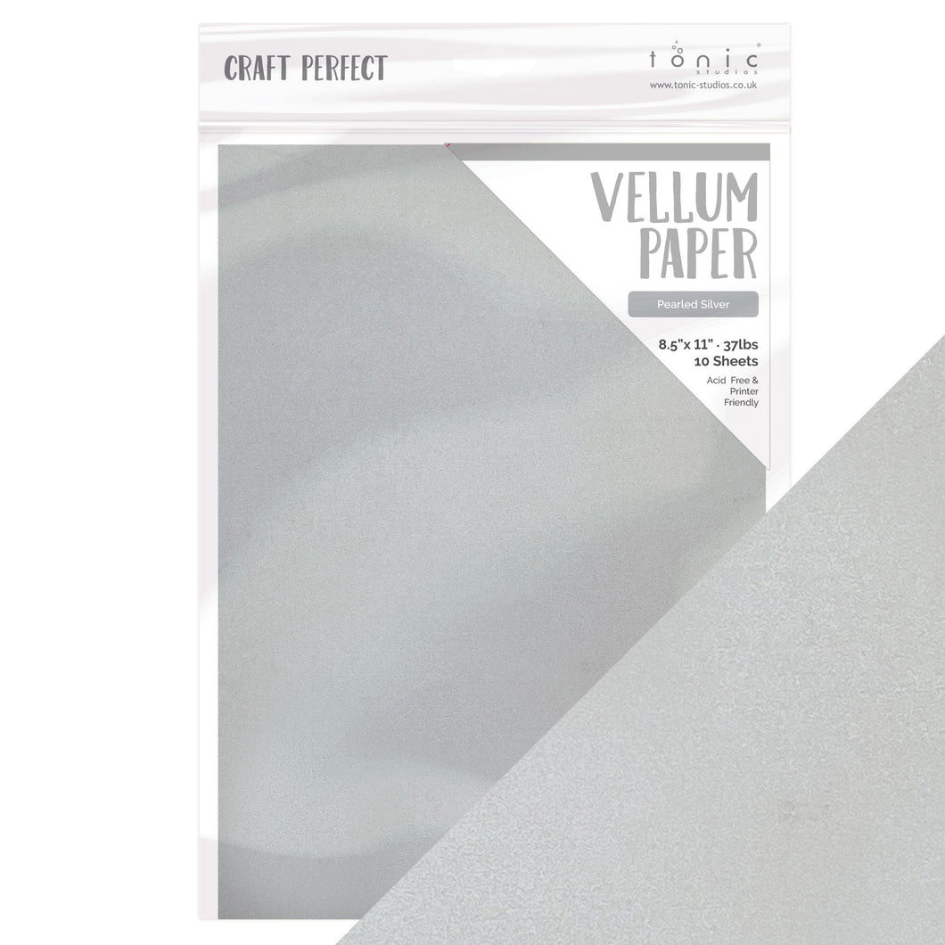 Vellum Paper - Pearled Silver - 8.5