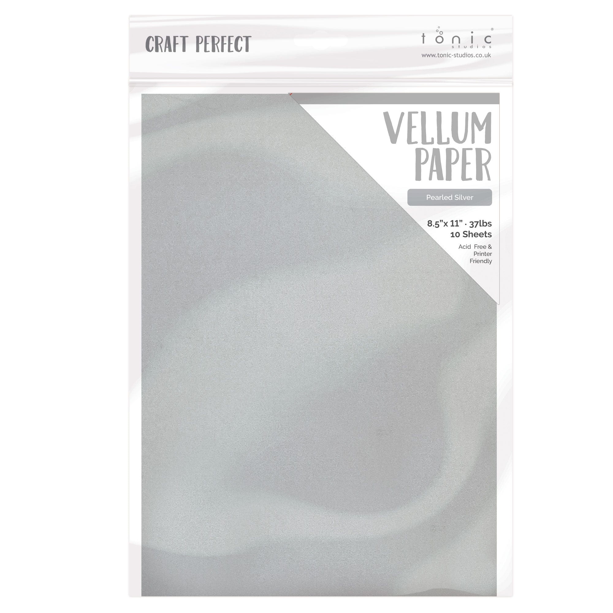 Vellum Paper - Pearled Silver - 8.5x11 (10/PK) - 100GSM - 9937E