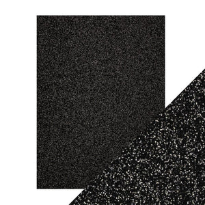 Craft Perfect - Glitter Card - Black Sapphire - 8.5" x 11" (5/Pk) - 9963E - tonicstudios