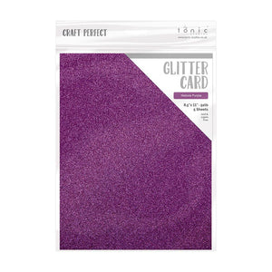 Craft Perfect - Glitter Card - Nebula Purple - 8.5" x 11" (5/PK) - tonicstudios