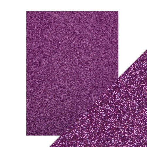 Craft Perfect - Glitter Card - Nebula Purple - 8.5