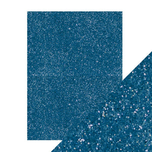 Craft Perfect - Glitter Card 8.5"x11" - Cobalt Blue (5/Pk) - 9973e