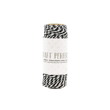 Load image into Gallery viewer, Craft Perfect - Striped Bakers Twine - Jet Black - (2mm/25m) - 9981e - tonicstudios
