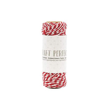 Load image into Gallery viewer, Craft Perfect - Striped Bakers Twine - Chilli Red - (2mm/25m) - 9984e - tonicstudios
