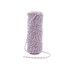 Load image into Gallery viewer, Craft Perfect - Striped Bakers Twine - Mauve Purple - (2mm/25m) - 9987e
