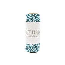 Load image into Gallery viewer, Craft Perfect - Striped Bakers Twine - Teal Blue - (2mm/25m) - 9990e - tonicstudios
