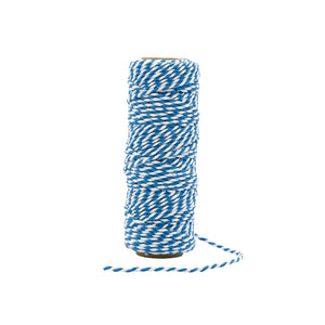 Craft Perfect - Striped Bakers Twine - French Blue - (2mm/25m) - 9992e