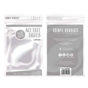 Craft Perfect Acetate Box Craft Perfect - Acetate Box - 165mm x 127mm - 5/PK - 9604E