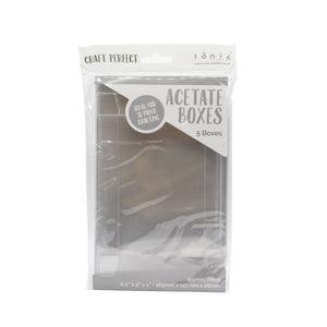 Craft Perfect Acetate Box Craft Perfect - Acetate Box - 165mm x 127mm - 5/PK - 9604E