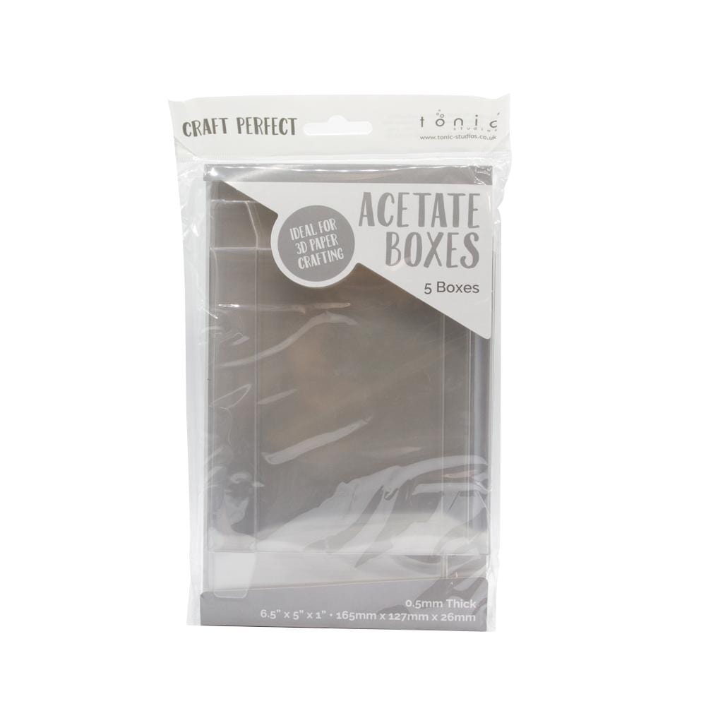 Craft Perfect Acetate Box Craft Perfect - Acetate Box - 165mm x 127mm - 5/PK - 9604E