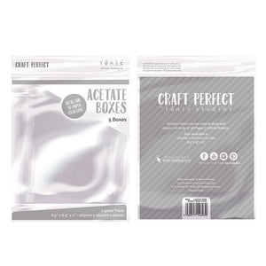 Craft Perfect Acetate Box Craft Perfect - Acetate Box - 165mm x 165mm - 5/PK - 9603E