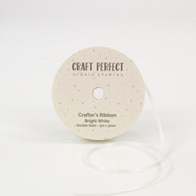 Load image into Gallery viewer, Craft Perfect Ribbon Craft Perfect - Ribbon - Double Face Satin - Bright White - 3mm - 8976E
