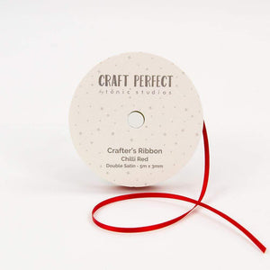 Craft Perfect Ribbon Craft Perfect - Ribbon - Double Face Satin - Chilli Red - 3mm - 8970E