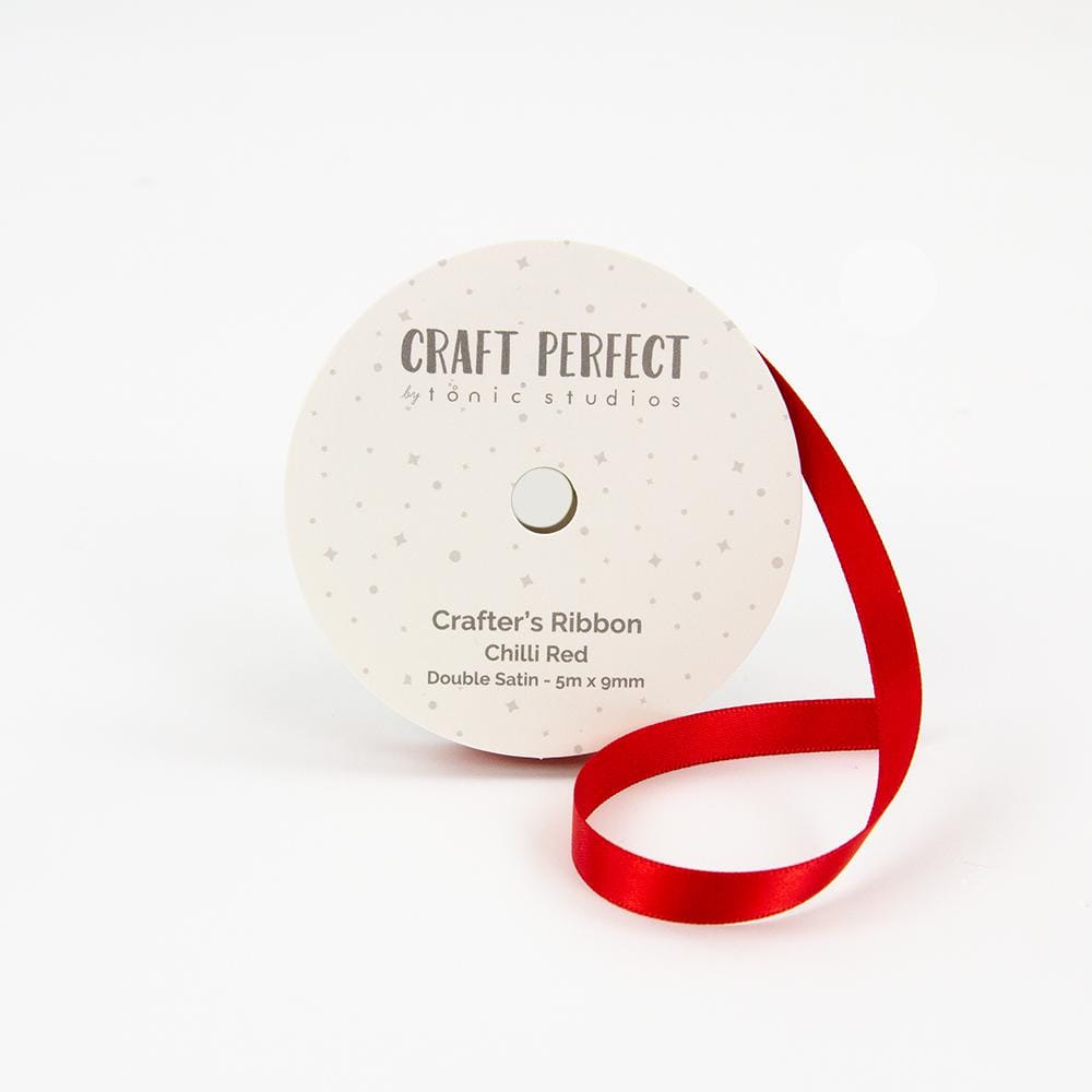 Craft Perfect Ribbon Craft Perfect - Ribbon - Double Face Satin - Chilli Red - 9mm - 8971E