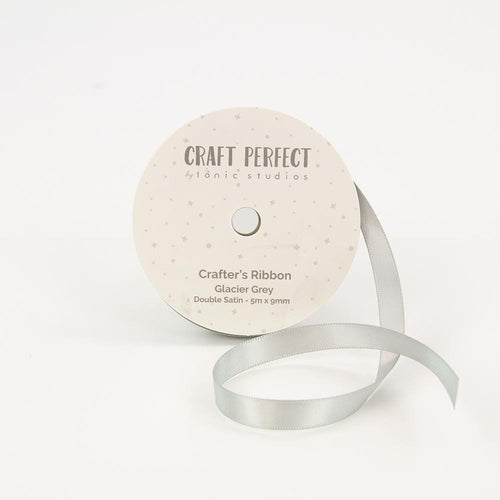 Craft Perfect Ribbon Craft Perfect - Ribbon - Double Face Satin - Glacier Grey - 9mm - 8979E