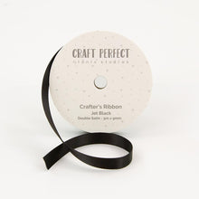 Load image into Gallery viewer, Craft Perfect Ribbon Craft Perfect - Ribbon - Double Face Satin - Jet Black - 9mm - 8975E
