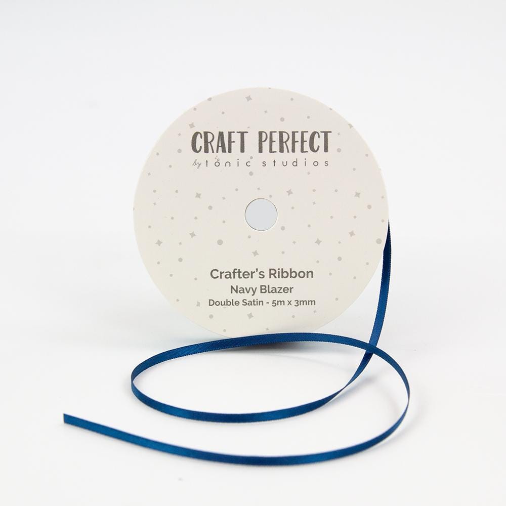 Craft Perfect Ribbon Craft Perfect - Ribbon - Double Face Satin - Navy Blazer - 3mm - 8964E