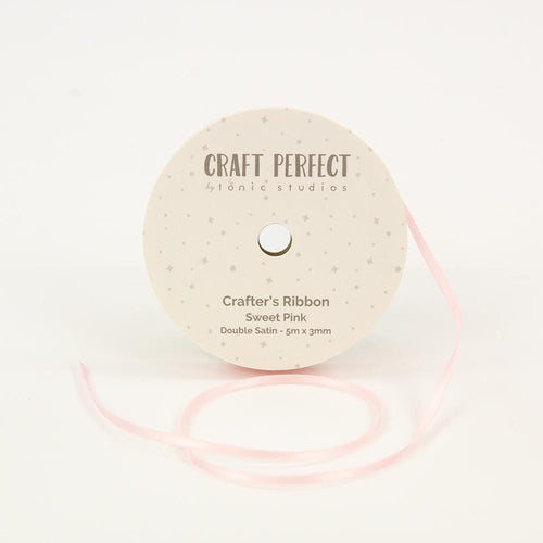 Craft Perfect Ribbon Craft Perfect - Ribbon - Double Face Satin - Sweet Pink - 3mm - 8968E