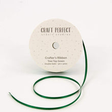 Load image into Gallery viewer, Craft Perfect Ribbon Craft Perfect - Ribbon - Double Face Satin - Tree Top Green - 3mm - 8962E
