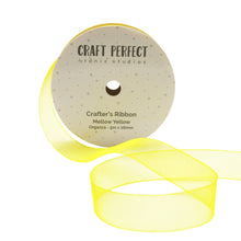 Load image into Gallery viewer, Craft Perfect Ribbon Craft Perfect - Ribbon - Organza - Mellow Yellow - 16mm - 8987E
