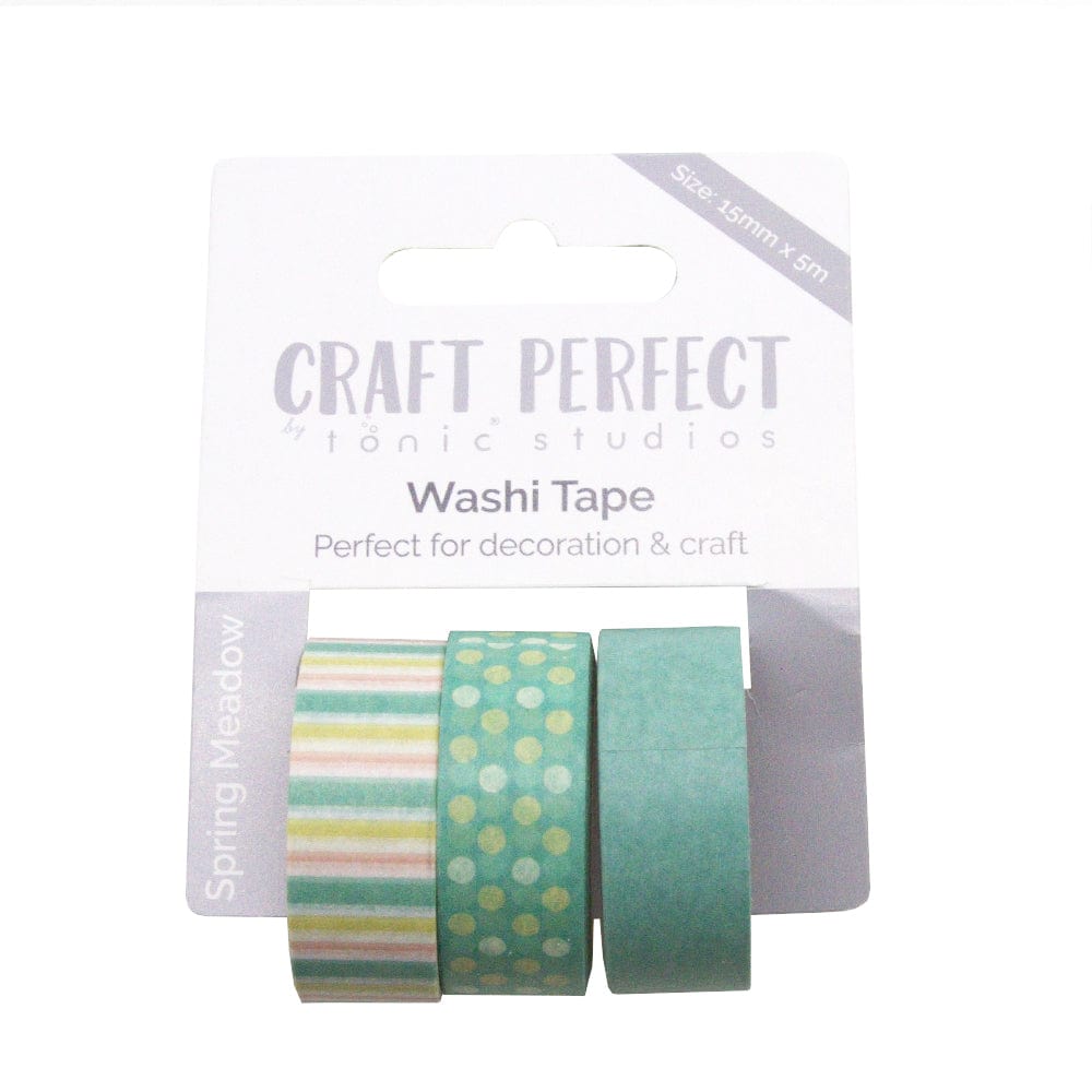 Craft Perfect Washi Tape Craft Perfect - Washi Tape - Spring Meadow - (15mm/5m) - 3 Rolls - 9324E