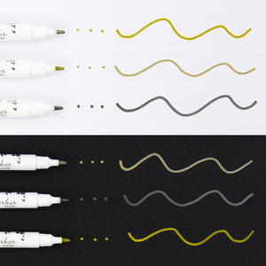 Nuvo Pens and Pencils Nuvo - Dual Tip Dot Markers - Metallic - 140n