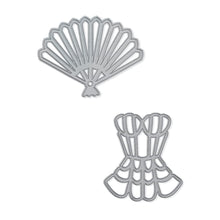 Load image into Gallery viewer, Tonic Studios Die Cutting Beautiful Basque &amp; Fan Die Set - 4716E
