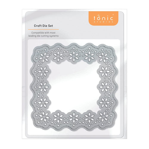 Tonic Studios Die Cutting Floral Square Die Set - 4685E