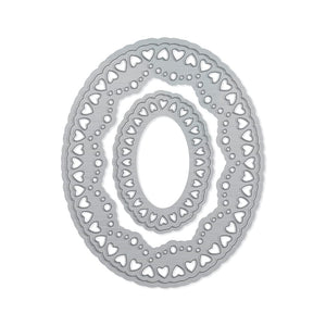 Tonic Studios Die Cutting Heart Spray Ovals Die Set - 4701E