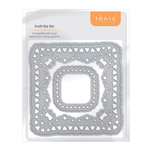 Tonic Studios Die Cutting Heart Spray Square Die Set - 4700E