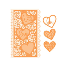 Load image into Gallery viewer, Tonic Studios Die Cutting Mini Slimline Love Hearts Die Set - 5069E
